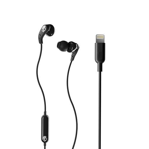 Skullcandy Set Lightning in-Ear Wired Earbuds, Microphone, Works with iPhone - True Black