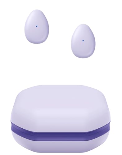 Extra-Small Wireless Earbuds for Small Ears Z1, Semi-in Ear Bluetooth Invisible Headphones, Low-Profile & Lightweight for Side Sleeping, Cycling & Helmet Use, iPhone Android - color: Light Purple