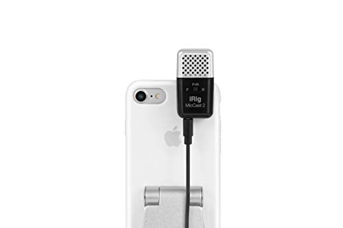 IK Multimedia iRig Mic Cast 2 mini Vocal Microphone with Front, Rear, Omni Recording, for Podcast, Video, Streaming and More - Compatible with iPhone, iPad, Android and All Popular apps - style: iRig Cast 2