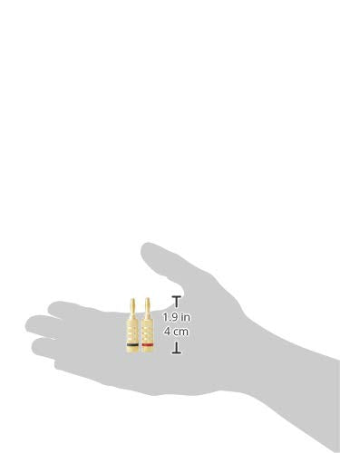 Monoprice 121821 24k Gold Plated Speaker Banana Plugs, Closed Screw Type (12 Pairs) - size: 12 Pairs