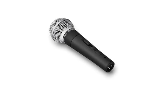 Shure SM58S Pro XLR Dynamic Vocal Microphone with On/Off Switch | Cardioid dynamic vocal mic with on/off switch for studio, live performance, podcasting and recording - style: SM58 with On/Off Switch
