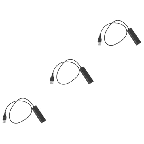 SECFOU 3pcs Female Headset Jack to Male USB Adapter Cable for Laptop and Telephone Headsets to USB Devices Lightweight and Portable Converter for and Online Conferencing