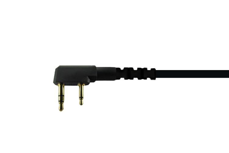 EH Two-Wire Covert Comms Headset with Earpiece, Lapel Mic, and PTT for Kenwood NX-1200 NX-1300 NX-P1300 NX-210 NX-3300 TK-2170 TK-2312 TK-3170 TK-3312 TK-3360 TK-3402 TH-D74A KMC-45D KMC-21 Radios - style: For Kenwood TK NX TH and KMC 2 pin radios