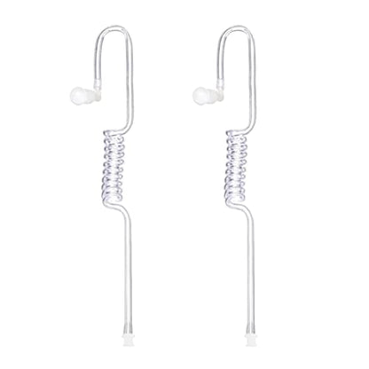 Acoustic Earpiece Tube Police FBI Surveillance Kit for Law Enforcement,Fake Security Ear Piece Surveillance Earpiece Tube - color: 2 packs