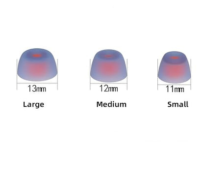 Replacement Earbuds Tips Silicone Ear Tips for J-BL Tune 230NC TWS/Live Pro+/Tune 125TWS /Tune 130NC TWS Free X Fit in Case, Buds Tips,3 Pairs S/M/L 3 Size-Black Orange