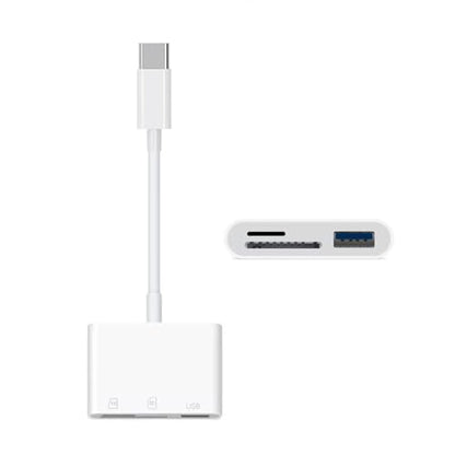 USB 2.0 Type C USB-C to TF Micro SD SDXC USB Female Card Reader Adapter Compatible with MacBook Laptop Tablet Phone - style: SD 3-in-1