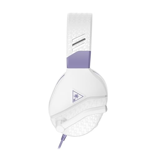 Turtle Beach Recon Spark Wired Multiplatform Gaming Headset, Xbox, PS5, PC | Xbox Series X|S, Xbox One, PlayStation, PS4, PC Splitter, Flip-to-Mute Mic, 40mm Speakers, Memory Foam Cushions, White Purple