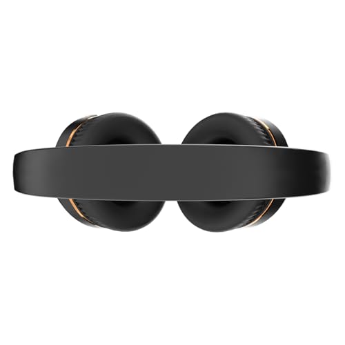 H7 Foldable Over-the-Ear Wireless Bluetooth Headphones, Black | 30H Playingtime,HiFi surround sound and 1.5m Audio Cable,Soft Lightweight Headset With Mic,for Android and iOS,Gift,Study - color: Black
