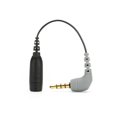 Rode SC4 3.5mm TRS to TRRS Microphone Cable Adaptor, 3 Inches | 3.5mm TRRS male to TRS female adapter with gold-plated contacts for smartphones, tablets and microphones