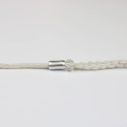 MMCX 3.5MM Upgrade Earphone Cable 8Core Silver Plated Copper Upgrade Detachable Earphone Wire for Shure 846 535 Tin Audio T2 Plus P1 (3.5MM, MMCX)