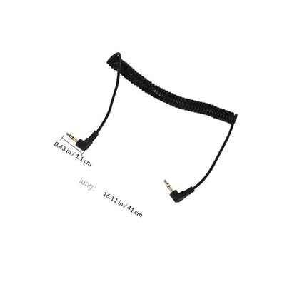 Housoutil Coiled 3.5mm Audio Cable Right Angle Stereo Aux Spring for Car Home Headphones and Media Devices