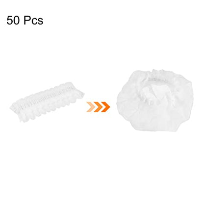 MECCANIXITY Disposable Microphone Cover Mic Windscreen Covers Non-Woven White for Handheld Microphone, Pack of 50