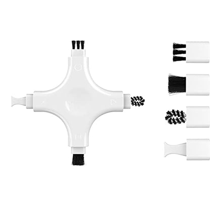 Phone Cleaning Kit, Multi-Tool Charging Port Cleaner with Soft PVC Brushes for iPhone & USB-C Devices, Speakers & Earbuds, White - color: White