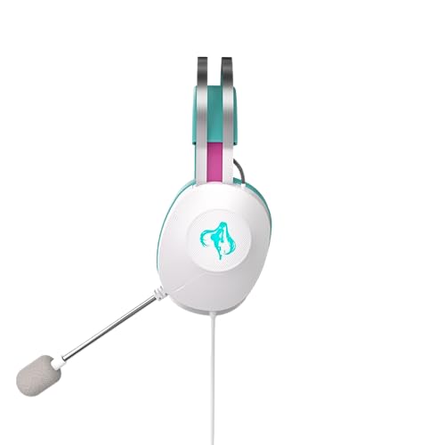 ASUS TUF Gaming H1 Gaming Headset Wired, Discord Certified Mic - Aqua | 40mm Drivers, Virtual 7.1 Surround Sound, TeamSpeak-Certified Mic, Removeable Ear Cushions, for PC, PS5