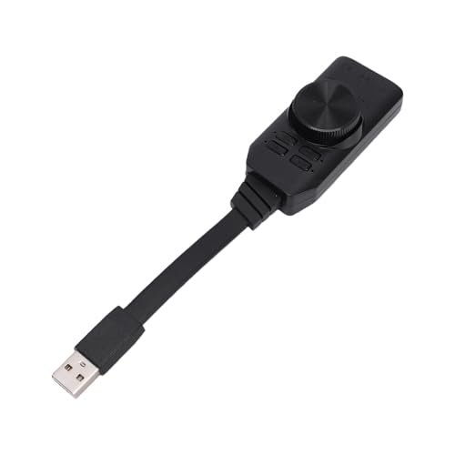 USB Sound Card, 7.1 Surround Sound Adapter External Stereo Audio Converter with Volume Control Mic Mute, for PC Laptop Desktop Headphone OS X Mini Switch