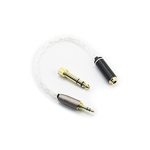 NewFantasia 3.5mm 1/8" TRS Male and 6.3mm 1/4" Adapter to 4.4mm Balanced Female Headphone Audio Adapter Cable