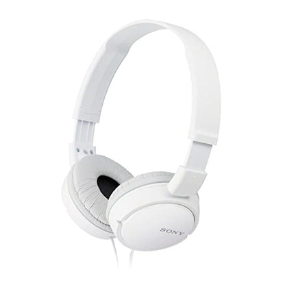 Sony ZX Series Wired On-Ear Headphones with Mic, White MDR-ZX110AP - color: White, style: With Mic