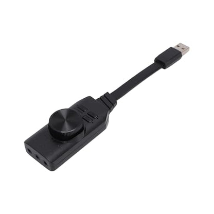 USB Sound Card, 7.1 Surround Sound Adapter, External Stereo Audio Jack Converter, Volume Control, Mic Mute, Plug and Play, for PC, Laptop
