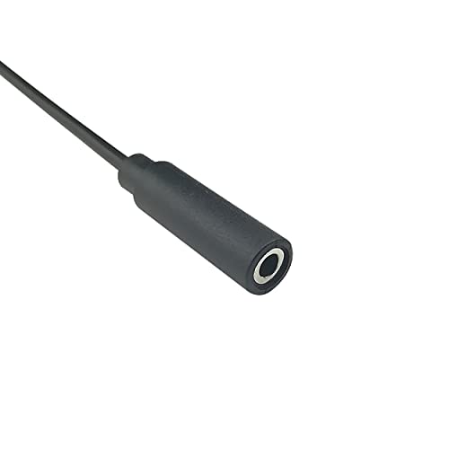 5PCS Replacement 3.5mm Female Jack to Bare Wire Open End TRS 3 Pole Stereo 3.5mm Jack Plug Connector Audio Cable for Headphone Headset Earphone Cable Repair, Black 30cm