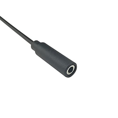 5PCS Replacement 3.5mm Female Jack to Bare Wire Open End TRS 3 Pole Stereo 3.5mm Jack Plug Connector Audio Cable for Headphone Headset Earphone Cable Repair, Black 30cm