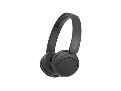 Sony WH-CH520 Wireless Bluetooth On-Ear Headphones with Microphone, Up to 50 Hours Battery Life with Quick Charge Function, Includes USB-C Charging Cable - Black - International Version (No Warranty) - color: Black