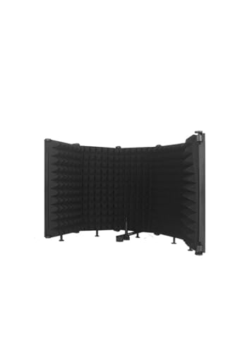 Microphone Isolation Shield with Sound Absorbing Panel – Vocal Recording Diffuser/Noise Deadening for Studio/Home Recording Gear