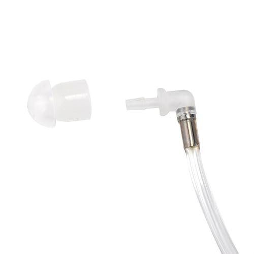 10 Pcs Clear Acoustic Coil Tube Replacement for Two Way Radio Sercurity Earpiece, Headset (with Connector 10 Pack) - color: WITH CONNECTOR (10 Pack)