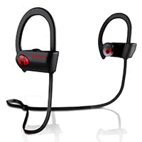 TREBLAB XR500 Bluetooth Running Headphones, IPX7 Waterproof, Noise Cancelling, Secure-Fit, Wireless Sport Earbuds with Mic