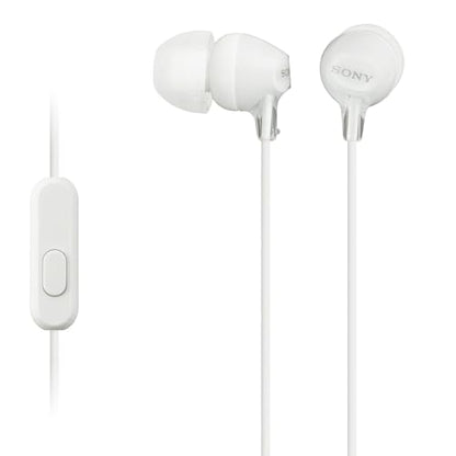 Sony MDREX15AP in-Ear Earbud Headphones with Mic, White - color: White, style: 3.5mm Aux, Mic