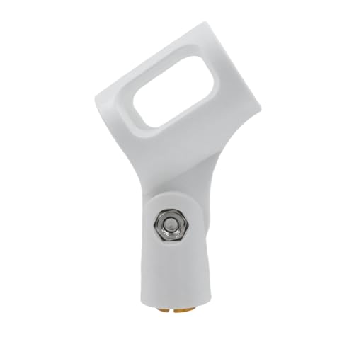 4 Pcs Microphone Clips, Knob Adjustable 180 Degrees Mic Clip Holder - style: White, Square Microphone Clip