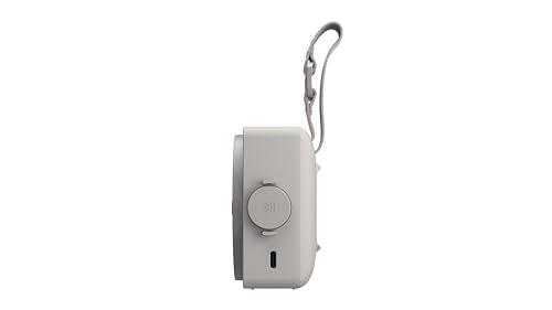 LG xboom Mini by will.i.am Portable Outdoor Bluetooth Speaker, up to 10 Hours, IP67 Dust and Water Resistant, Adjustable Hanging Strap, Warm Grey