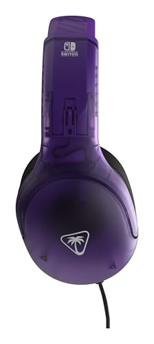 Turtle Beach Airlite Fit Wired Gaming Headset for Nintendo Switch 2, Lite | Also works with Nintendo Switch OLED, Flip-to-Mute Mic, Comfortable Ear Cushions, 40mm Speakers, Lightweight, Ghost Purple - color: Ghost Purple
