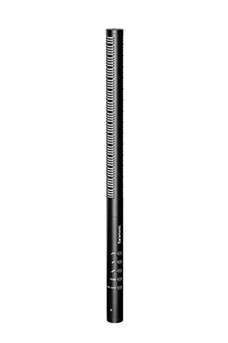 Saramonic SR-TM7 Super-Cardioid Broadcast XLR Shotgun Condenser Microphone with Built-in Rechargeable Battery, 15" Capsule, Digital High-Pass Filter, PAD, and High Frequency Boost Switches