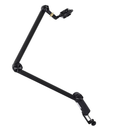 Zerone Adjustable Microphone Boom Arm Stand,Full 360 Degrees Rotation Mic Suspension Boom Arm Stand,Cable Management Channels, 3/8 to 5/8 Screw Adapter, Ideal for Podcast Streaming,