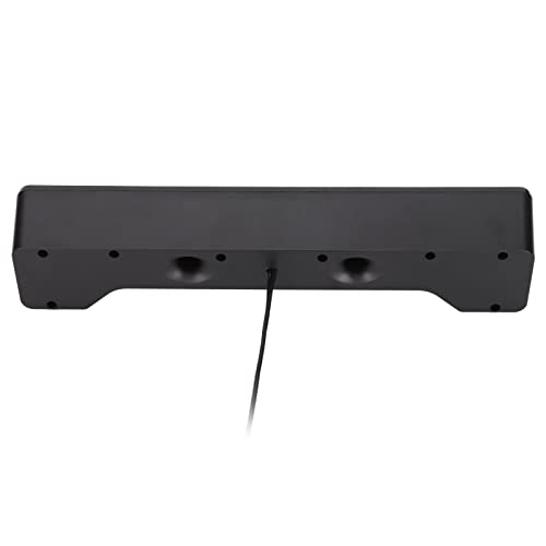 E 350TS USB Powered Computer Soundbar with Volume Control for Desktop PC Laptop Tablet, Surround Sound for Gaming, Multiple Devices Compatible, Black