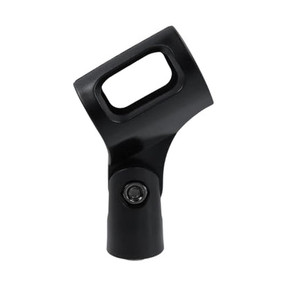 4 Pcs Microphone Clips, Knob Adjustable 180 Degrees Mic Clip Holder for Mic Stand Come with 5/8" Male to 3/8" Female Screw Adapter, Inner Diameter Range 30-50mm(Black, Square) - style: Black, Square Microphone Clip