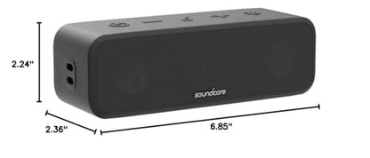 Soundcore Anker 3 Portable Bluetooth Speaker, IPX7 Waterproof, 24H Playtime | PartyCast, BassUp, Custom EQ App, Pure Titanium Diaphragm Drivers- for Home, Shower, Outdoor, and Beach