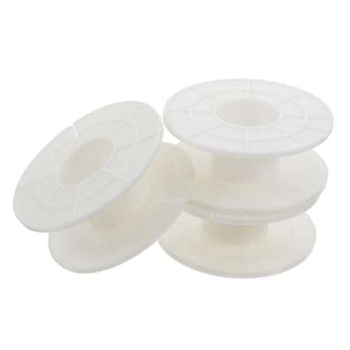3 Piece White Plastic Wire Reel for Audio Cord Storage | Sturdy round Replacement Cable Reel, Portable, Wear Resistant, Drop Resistant, Light in Weight