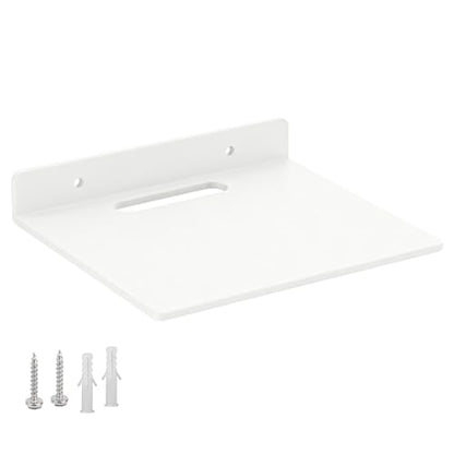 소형 플로팅 선반 - 두께 3mm, 16.5cm(6.5인치), 벽 선반, 에코, 카메라, 소형 스피커용 금속 플로팅 선반, 욕실, 거실, 침실용 벽 선반 (화이트 1개) - color: 화이트 1개