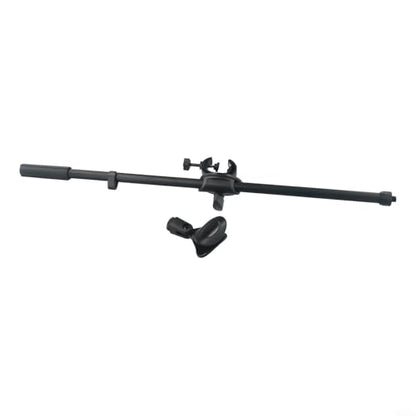 Adjustable Microphone Stand Boom Arm Mount With Holder Extension Bracket 360 Degree Rotating Desktop Mic Stand Clip For Studio Broadcasting Recording Live Streaming 55CM Length(Mic Clip A) - size: Mic Clip A