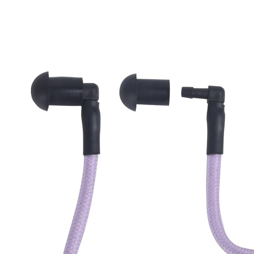 Replacement Braided Nylon Surveillance Acoustic Coil Tube for Radio Earpiece Moisture Resistant Fiber Mesh Colorful Accessories (Purple-1) - color: Purple-1