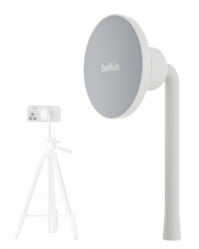 Belkin Stage Magnetic Tripod Phone Mount, MagSafe & Qi2 Compatible | 360-degree rotating holder, for iPhone 17 & 16, Android, TikTok, YouTube, streaming, influencer content - style: Magnetic Phone Holder