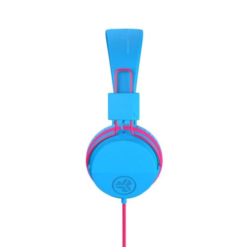 JLab JBuddies Studio Wired Kid Headphones, On-Ear, Cotton Candy, Volume Limited, Folding, Adjustable, Noise Isolation, with Mic - color: Cotton Candy, size: Headphones
