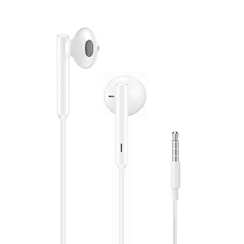 2 Pack Premium in-Ear Headphones with 3.5mm Plug: Control Music, Phone Calls & Volume with Built-in Remote - Works with All Devices That Have a 3.5mm Headphone Jack. Wired Earbuds.