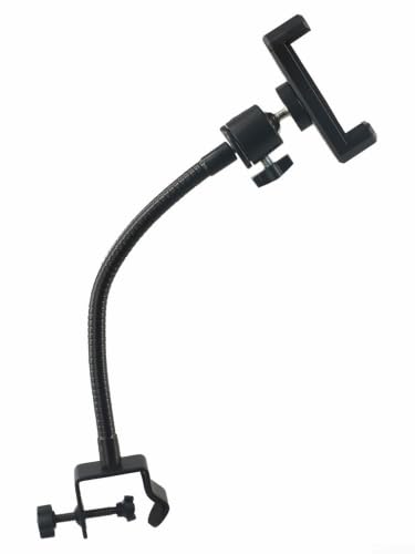 Adjustable Gooseneck Microphone Stand with Desk Clamp, Flexible Metal Arm for Podcasting Streaming Gaming, Compatible with Handheld Mics and Smartphones(C) - size: C