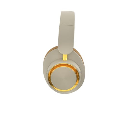 H8 BT 5.4 ANC Noise Cancelling Over-Ear Wireless Headphones(Khaki) | 120H Playtime,Deep Bass,HiFi Foldable,Soft Earmuffs &Light Weight,Driving,Home,Office,Travel,Women&Men - color: Khaki
