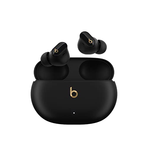Beats Studio Buds + | True Wireless Noise Cancelling Earbuds, Enhanced Apple & Android Compatibility, Built-in Microphone, Sweat Resistant Bluetooth Headphones, Spatial Audio - Black/Gold - color: Black/Gold, style: Standalone