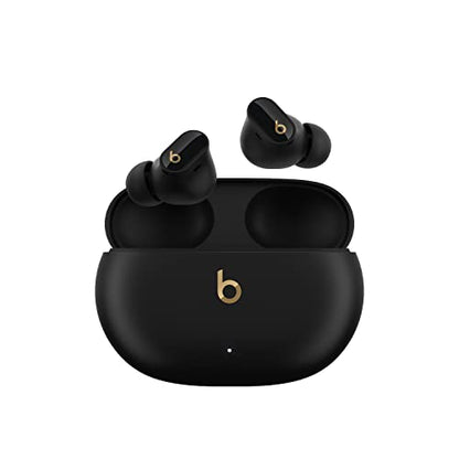 Beats Studio Buds + | True Wireless Noise Cancelling Earbuds, Enhanced Apple & Android Compatibility, Built-in Microphone, Sweat Resistant Bluetooth Headphones, Spatial Audio - Black/Gold - color: Black/Gold, style: Standalone