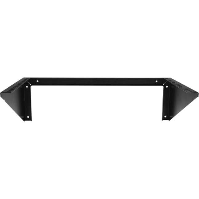 StarTech 6U Vertical Wall-Mount Patch Panel Rack, 19in, TAA (RK619WALLV) | Open-frame steel vertical mounting bracket for networking and data equipment, EIA-310, Includes cage screws and nuts - size: 6U