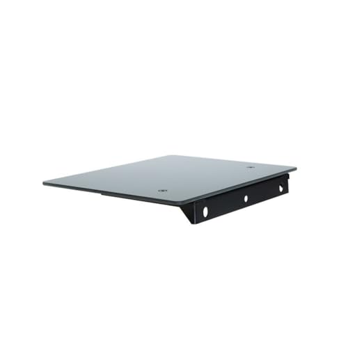 Single Glass AV Shelf Wall Mount – Tempered Glass, Supports 22 lbs – Low Profile Floating Shelf for Cable Box, Router, DVR, DVD Player, Media Devices – Secure Screw Mount Design
